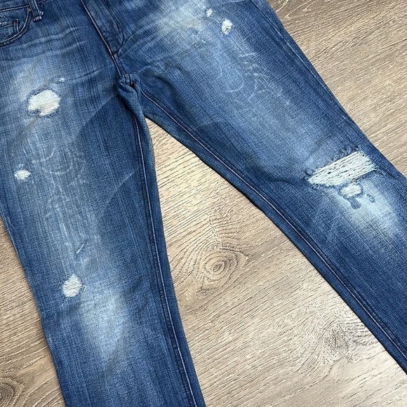 McGuire Denim Women’s Mid-Rise Distressed Straight Leg Jeans Blue Sz 24 - Picture 4 of 12